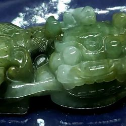 Burmese icy Type A Jadeite Jade Pendant Lucky Pixiu.