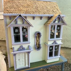 Wooden Victorian Dollhouse Miniatures Old Fashioned Toys Hobbies