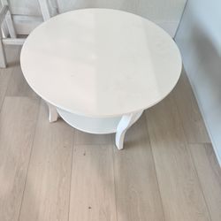 Round White Coffee Table 