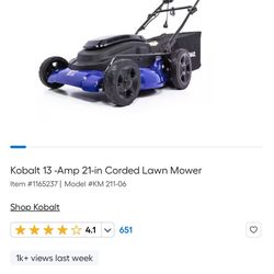 Kobalt  13 -Amp 21-in Corded Lawn Mower