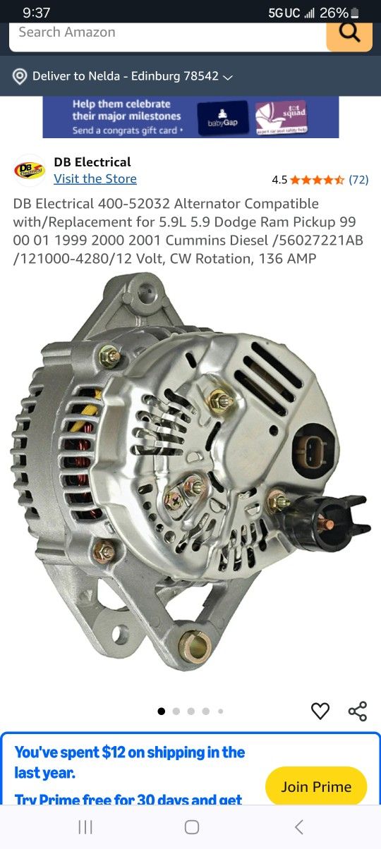 Dodge Electric Alternator 1(contact info removed)