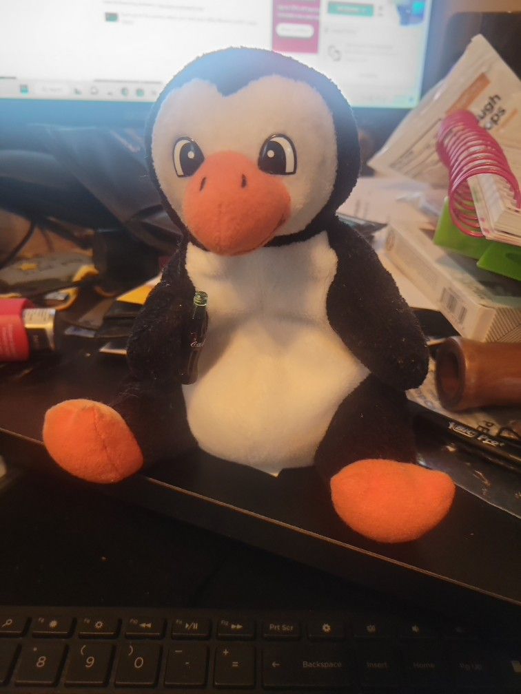 Vintage 1998 Coca-Cola Plush Penguin
