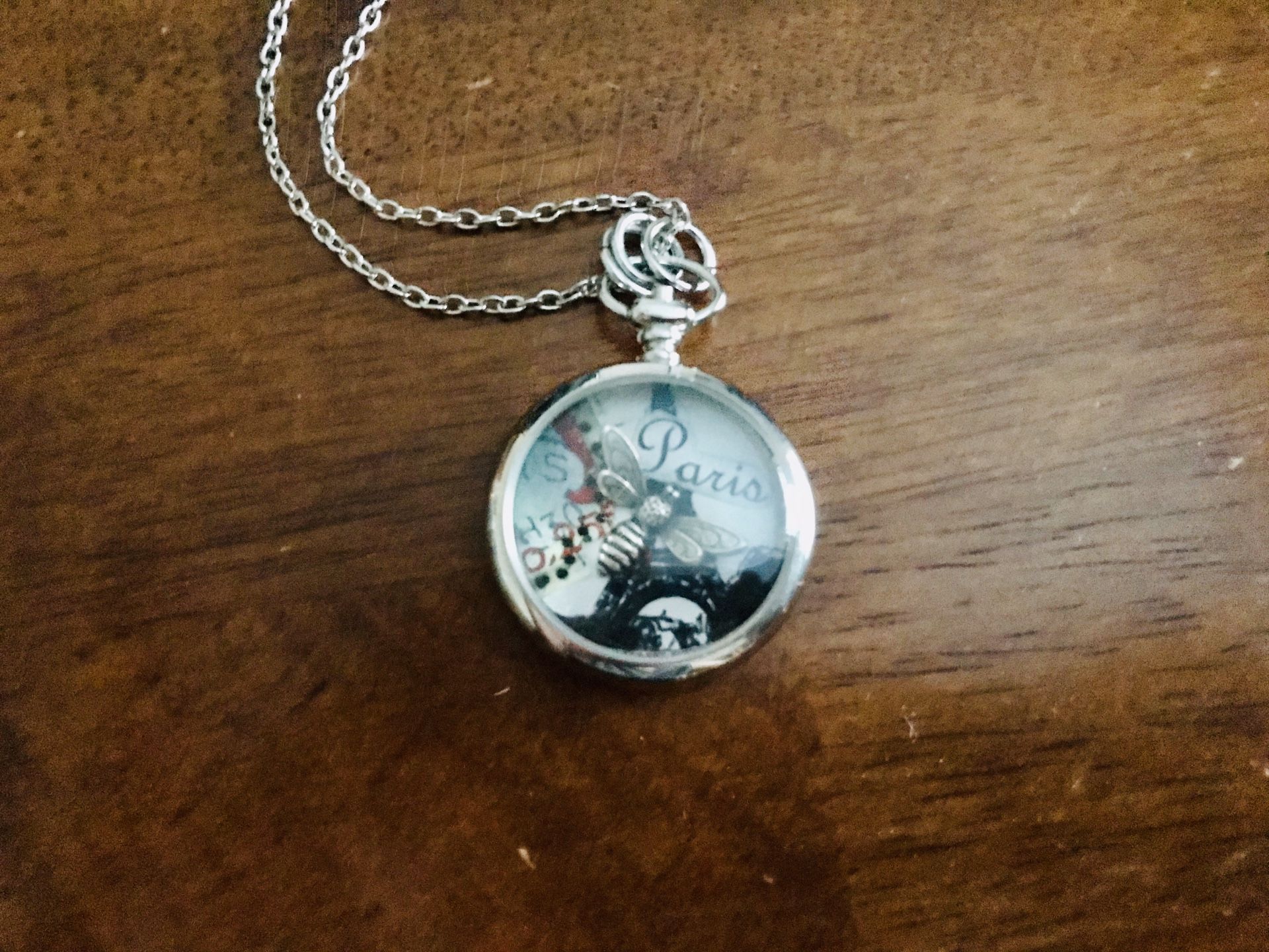 Paris Style Locket with Chain Handmade Designer