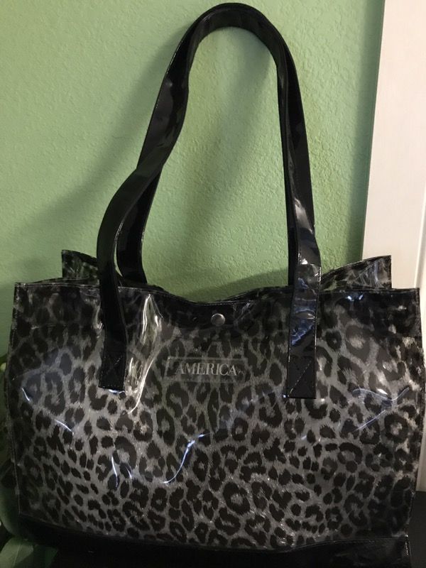 Cheetah print beach bag
