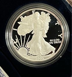 2005-W  PROOF American Silver Eagle $1  .999 Fine Silver Coin