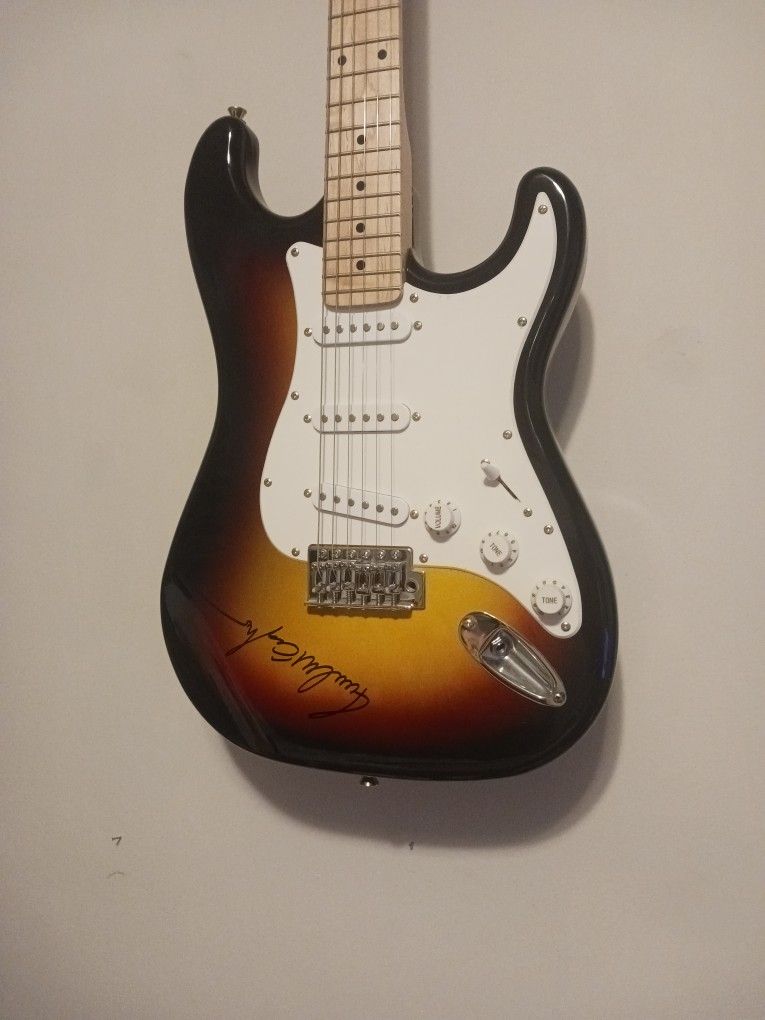 Sunburst California Electric Guitar Signed By Paul McCartney