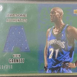 2002-03 Upper Deck Awesome Authentics Kevin Garnett Game Used Jersey #168/250
