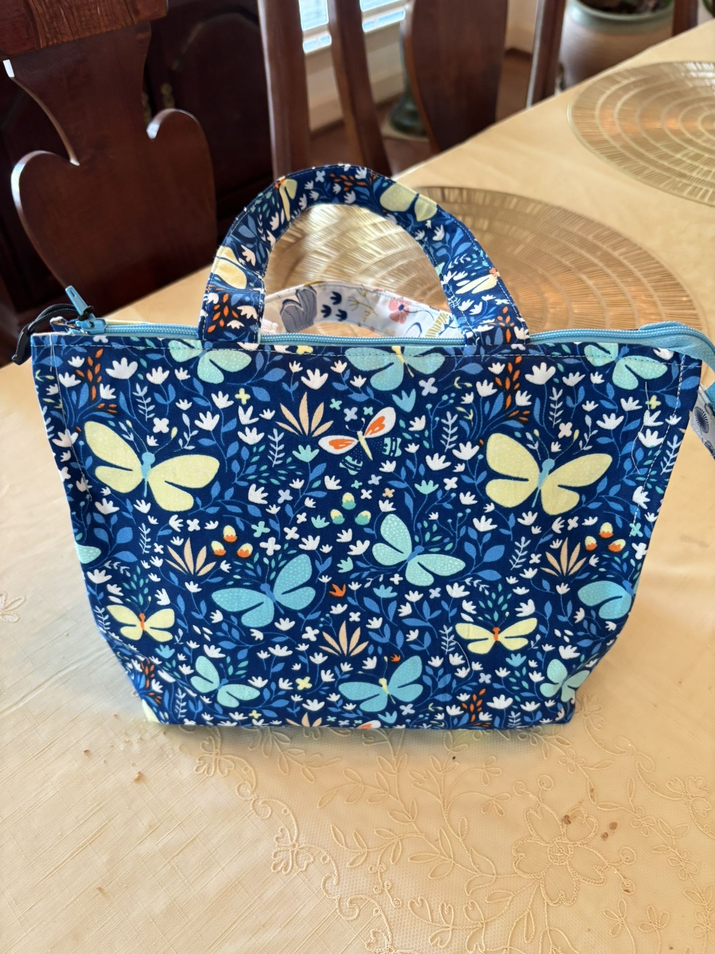 Lunch Bag , Cosmetic Bag , 8” X 10” , Fully Lined