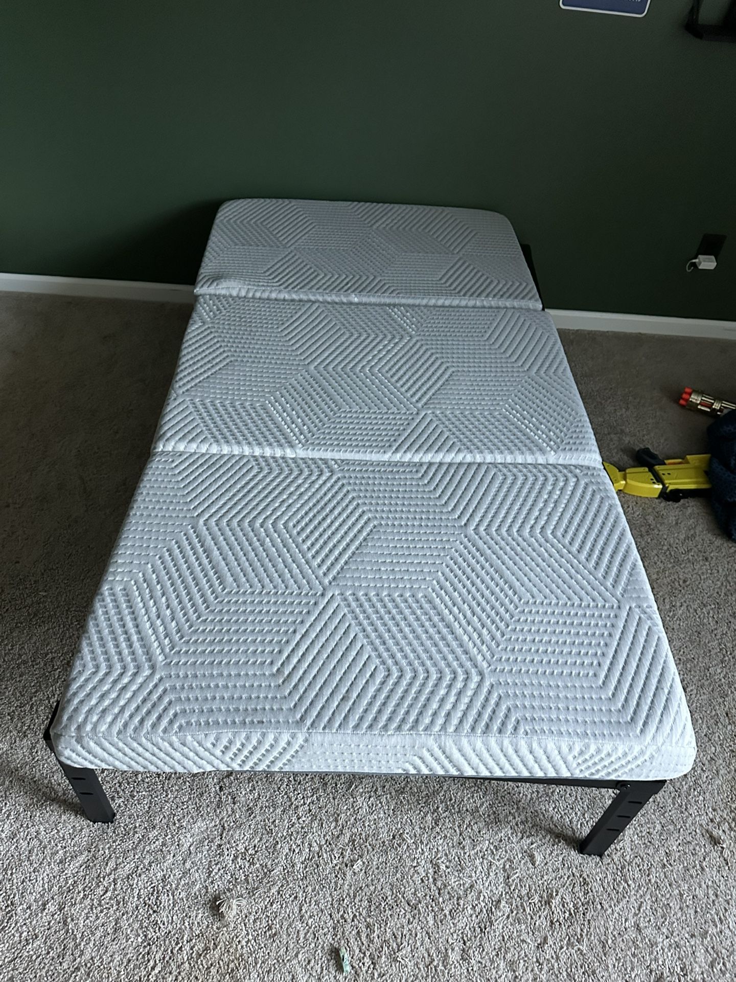 Twin Bed With Folding Mattress