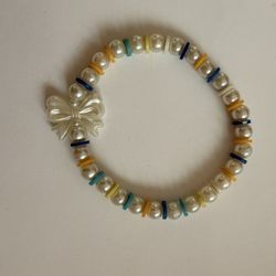 Blue and Yellow Bows bracelet