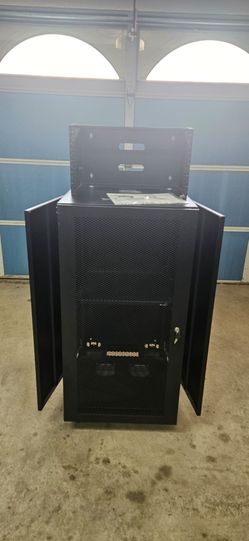 22U Enclosed Short Depth Network Rack & 6U Wall Mount Rack