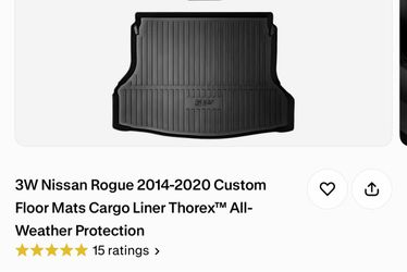 Nissan Rogue Cargo floor mat
