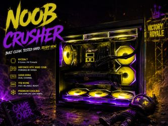 12GB VRAM RTX 3080 "Noob Crusher" Gaming PC 8-Core Ryzen 7, 32GB RAM, 1TB NVMe, WiFi, BT