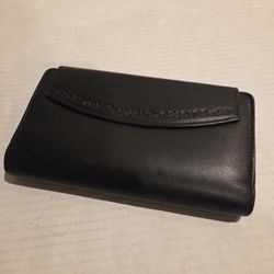 Buxton Leather Wallet Women's Never Used Black