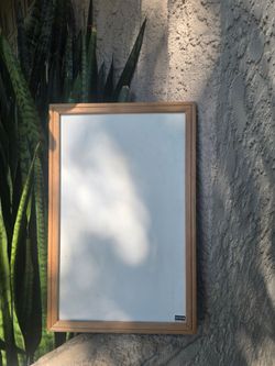 Dry erase board with wood frame, 10.5 x 16.5"