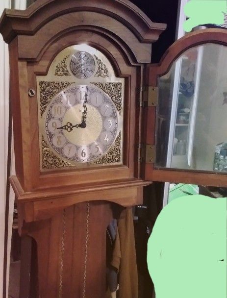 Emperor Grandfather Wall Clock, For Parts Or Rebuild