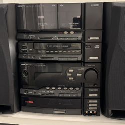 Onkyo cassette Tape Deck/Cd Changer KCY 707 Fm Stereo/ Am Tuner AV  Amplifier RY 505