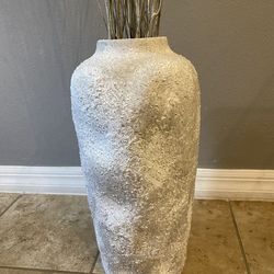 Rustic terracotta vase for floor