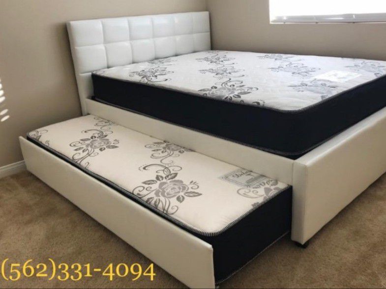 💥New Full_Twin Trundle bed with new Mattresses included💥