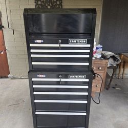 Craftsman Tool Box With Power Strip In Top Chest