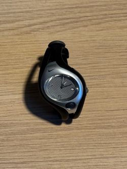 Nike Triax Mens Watch 39mm Silver Dial Black Strap 100M Sport WR0078