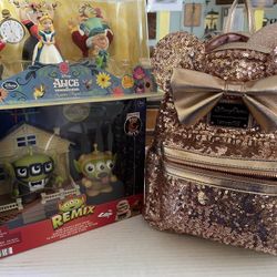 Disney Action Figures Disney Rose Gold Backpack 
