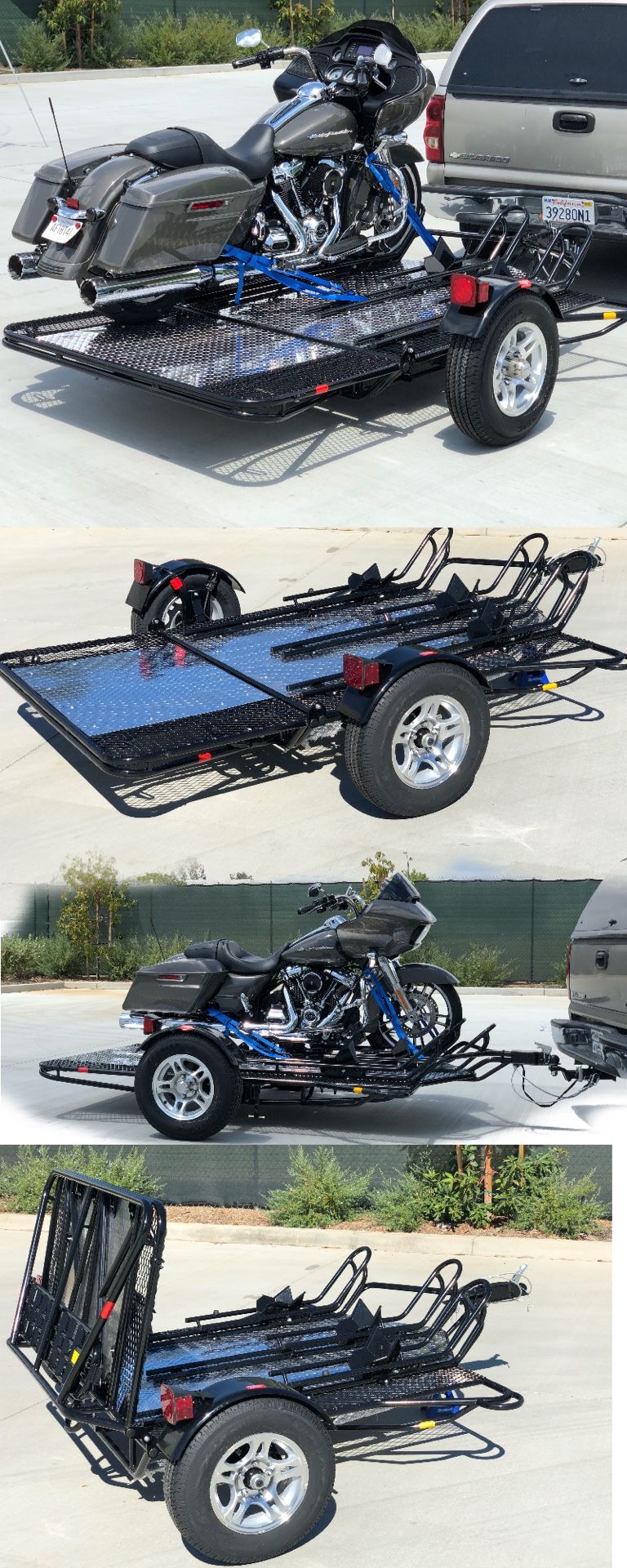Motorcycle trailer - Folds for storage - 2000lb Capacity