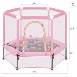 Pink trampoline