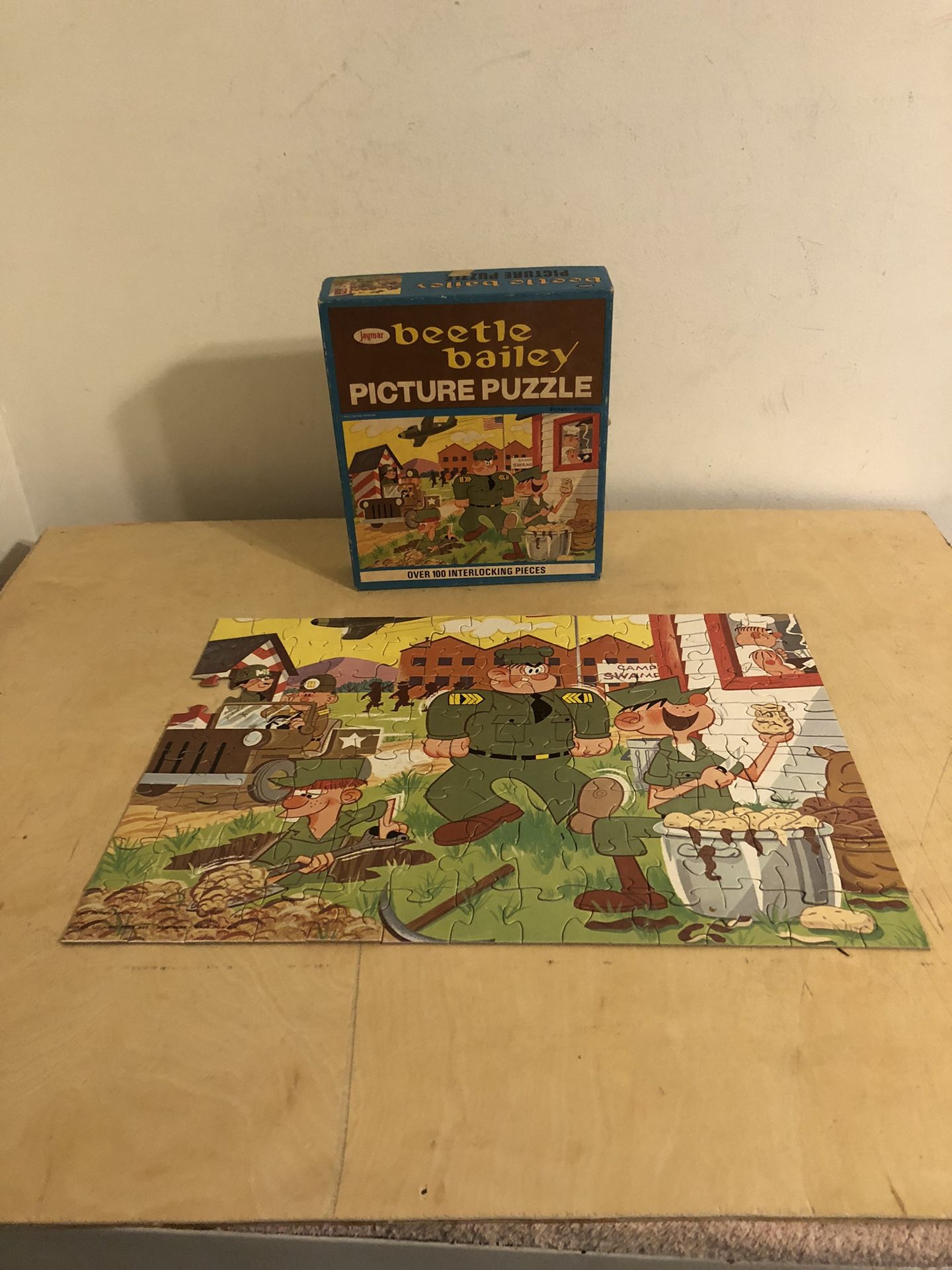 Vintage 1960’s Jaymar Beetle Bailey Picture Puzzle #63 RARE