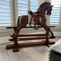 Authentic Rocking Horse, Western Saddle