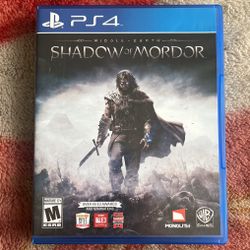 PS4 Shadow Of Mordor Game