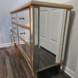 Gold Mirrored Dresser