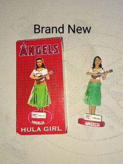 Brand New Open Box Anaheim Angels Bobbling Hula Girl Angelia