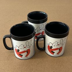 1980’s Fuji Film GHOST. BUSTERS 2 “Plastic Coffee Mugs/Cups”FAN CLUB EXCLUSIVE  MERCHANDISE (pre-owned)