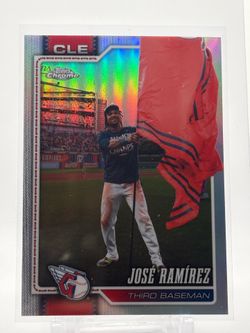 2026 Topps Chrome Baseball Jose Ramirez Image Variation Refractor #127 SP