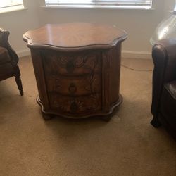 End Table With 3 Drawers