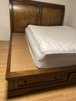 Heavy Real Genuine Wood Bed