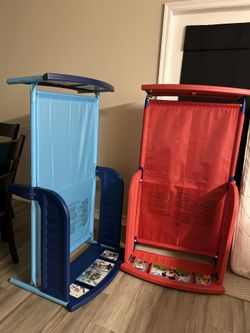 Toddler Bed (only the blue frame left and mattress)