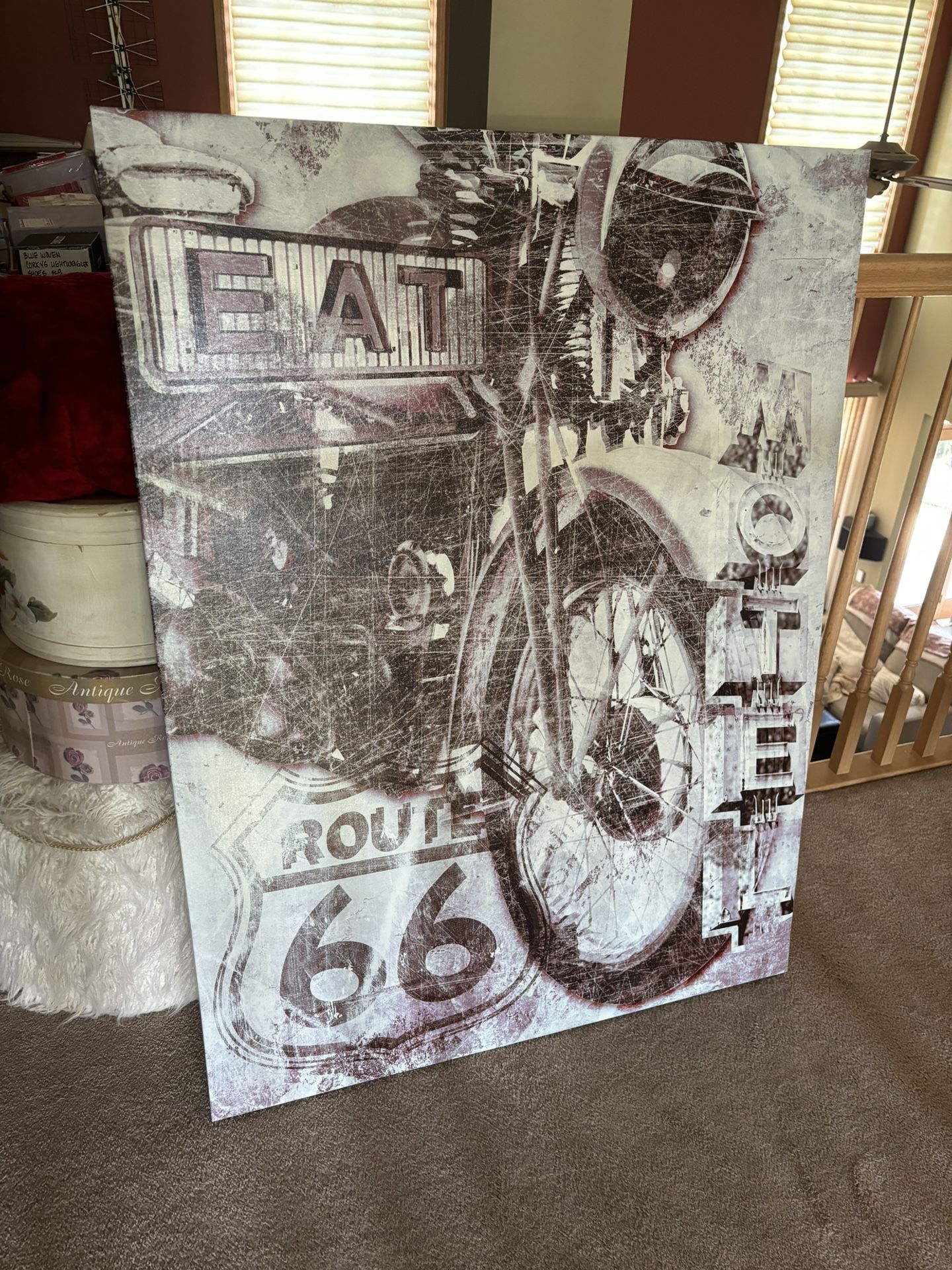 3’ By 4’ Motorcycle Canvas Print