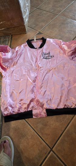 Pink Ladies Jacket - Grease 50s Satin Zip Jacket - Fits Medium to Large - New