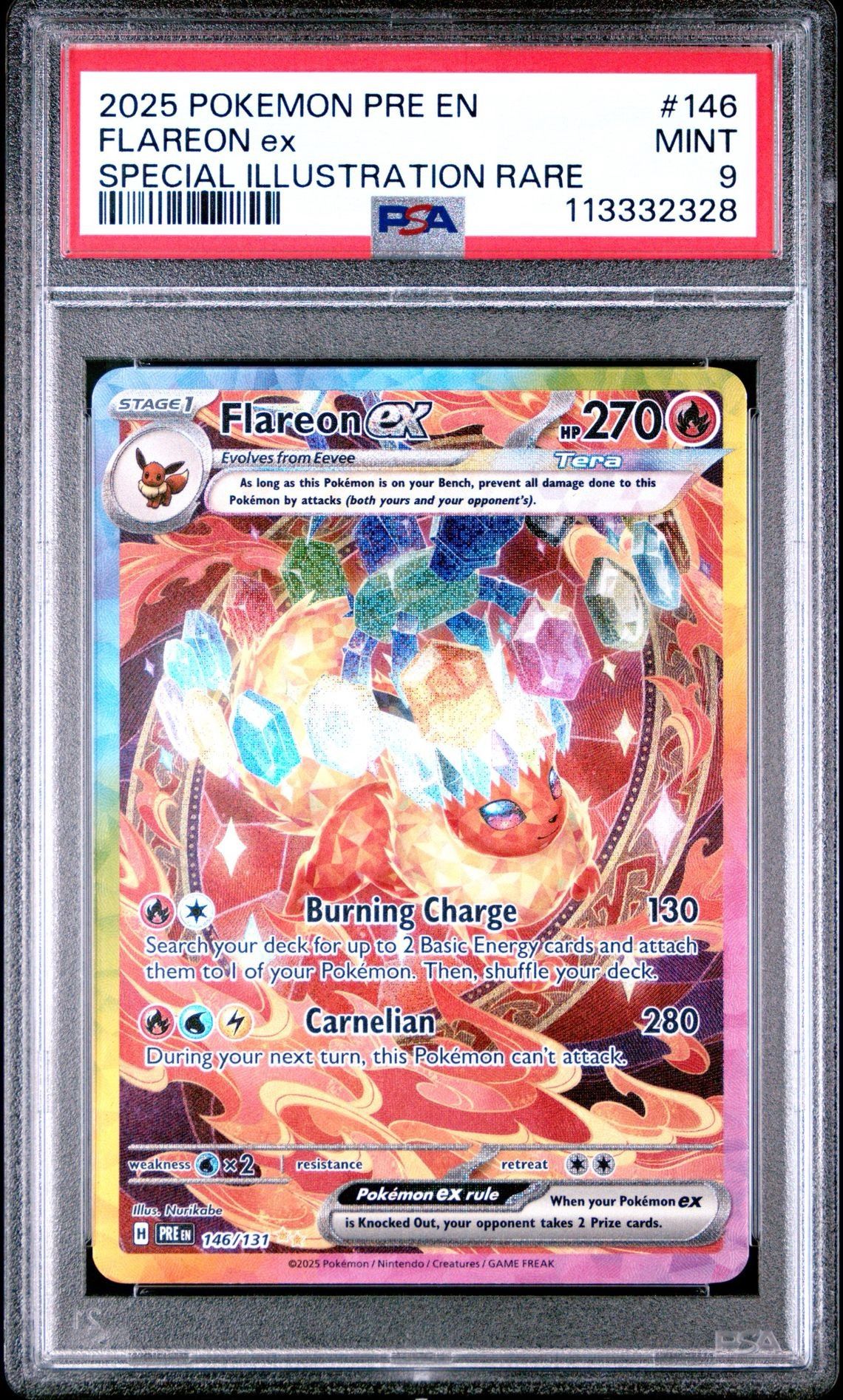 Flareon Ex Prismatic Evolutions PSA 9