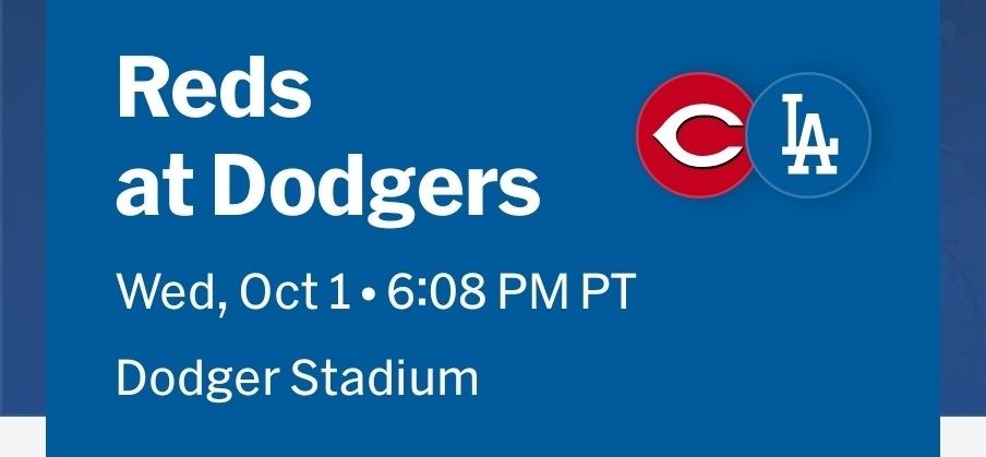 Dodgers Parking Pass 10/1