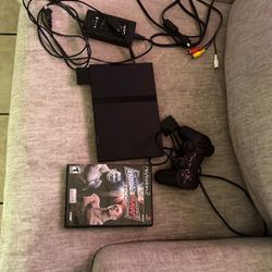 Ps2 Slim W Memory Card And Controller 