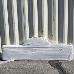 White Velvet Headboard 