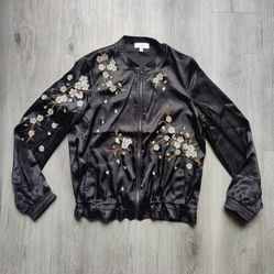 NWOT Zendaya Embroidery Bomber Jacket