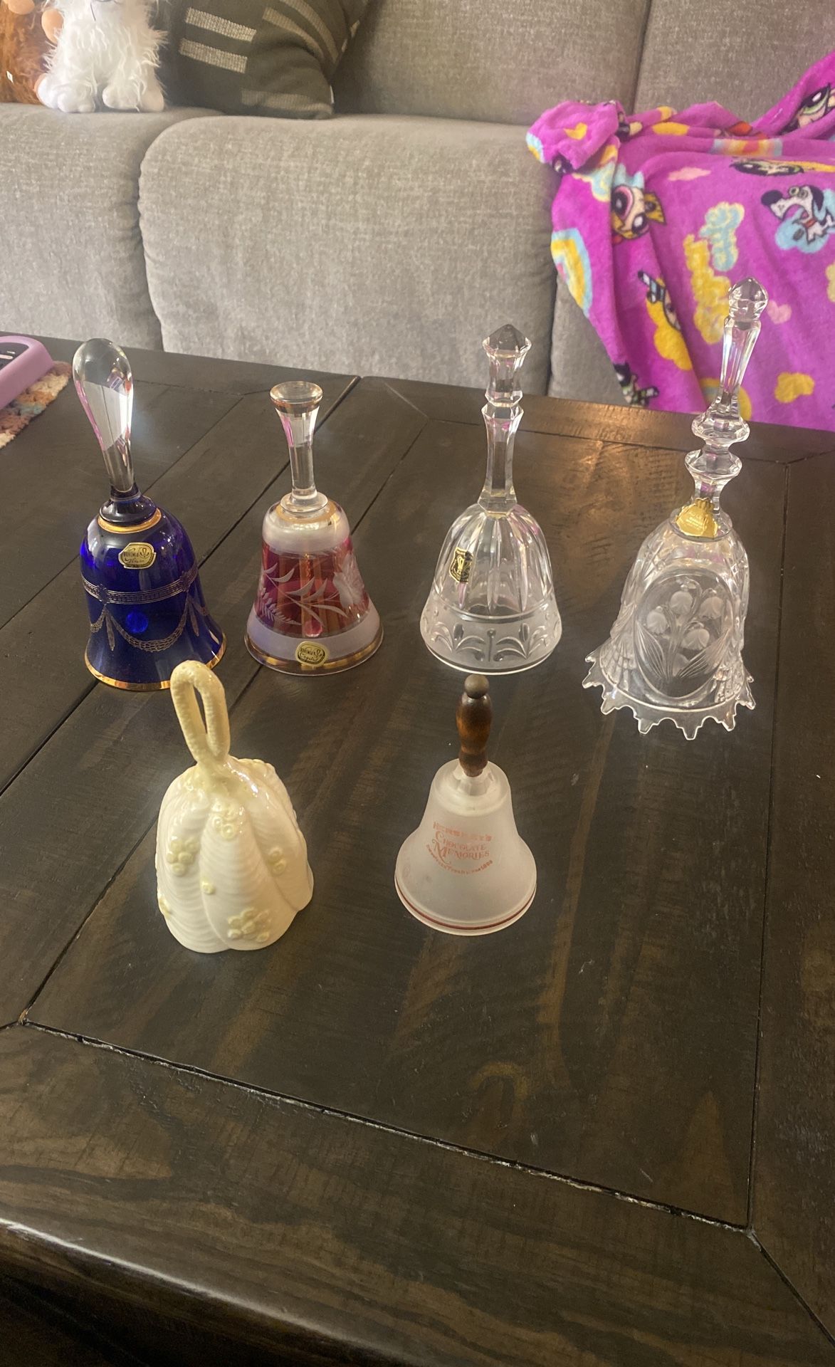 Crystal Glass Decorative Dinner Bells