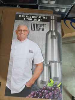 NEW Robert Irvine Insulated Wine Bottle & Tumbler Set – Stainless Steel
