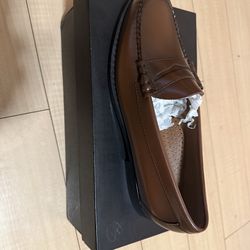 Brand new  G.H. Bass whiskey brown leather Larson loafer dress shoe sz 11