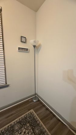 Two modern floor lamps