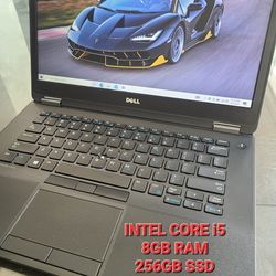 DELL LATITUDE 14" SCREEN COMPUTER LAPTOP FAST INTEL i5 8GB RAM 256GB SSD  WINDOWS 10 EVERYTHING WORKS 